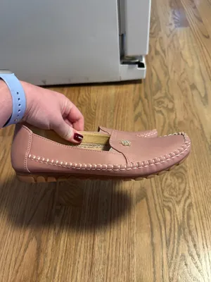 Brand New Mauve Leather Loafer Flats thumbnail 4