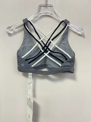 Lululemon Free To Be Wild Sports Bra NWT Heather Grey Criss‑Cross Straps thumbnail 2