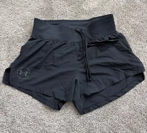 Women’s Under Armour Black Highwaisted Running Shorts thumbnail 1