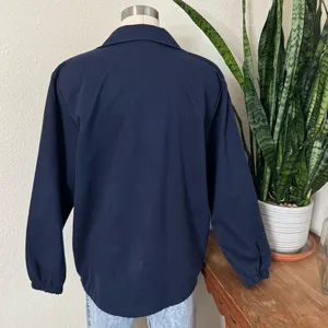 Vintage Lighthouse Embroidered‎ Zip Up Jacket Navy Coastal S thumbnail 8