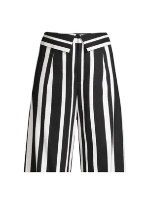 Alice and Olivia Umbrella Stripe Linen Wide Leg Pants Size 2 thumbnail 3