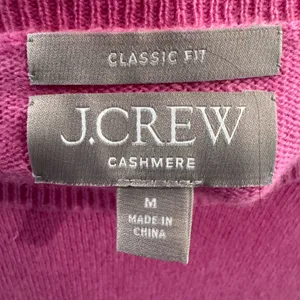J.Crew Cashmere Crewneck Sweater Pink Classic Fit Women's Medium Soft Knit thumbnail 3