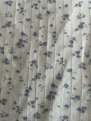 Aerie White Blue Ditsy Floral Cami Tank XS 100% Cotton Cottagecore Coquette thumbnail 3
