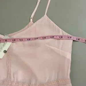 Forever 21 Women’s Sz M Light Pink Cami Dress Whimsical Chiffon Embroidered Mini thumbnail 6