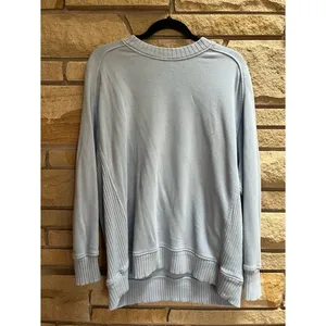 Aerie Down to the Earth oversized relaxed fit sweatshirt Light Blue Small thumbnail 3