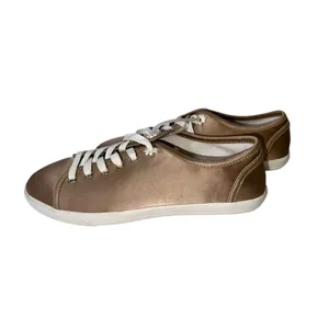NEW without box JACK‎ ROGERS Metallic shoes with Floral Trim Women's 9.5 thumbnail 2