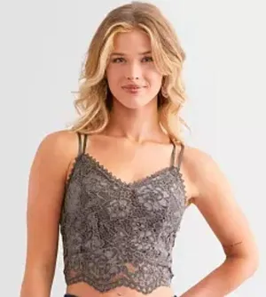 Buckle Willow & Root Grey Lace Cami Crop Top Spaghetti Strap Lingerie Tank Sz M thumbnail 1