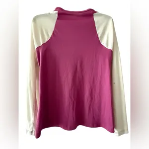 Patagonia Women's Long Sleeve Top - Pink and Cream thumbnail 4