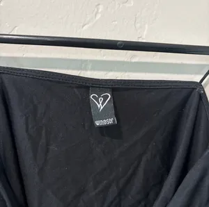 Windsor Black Ties in the Front Spaghetti Strap Crop Top thumbnail 2