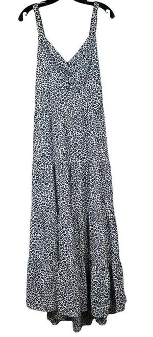 BTFBM Full Length Animal Print Back Cutout Summer Dress XL thumbnail 1