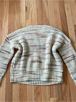 American Eagle Neutral Knit Sweater Small Granola Earthy Minimalist Cozy Outdoor thumbnail 8