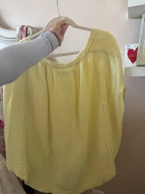 Free People We The Free Yellow Pullover/Long Sleeve Top thumbnail 2