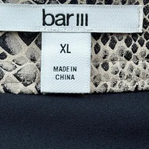 Bar III Womens XL Grey Snakeskin Faux Suede Studded Mini‎ Skirt Exposed Zip thumbnail 3