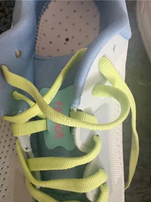 Hoka One One Women's Pale Blue Running Sneakers with Lime Accents thumbnail 7