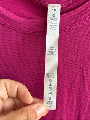 Lululemon Shirt Womens Pink Micro Stripes Swiftly Tech Long Sleeve Thumbholes 10 thumbnail 13