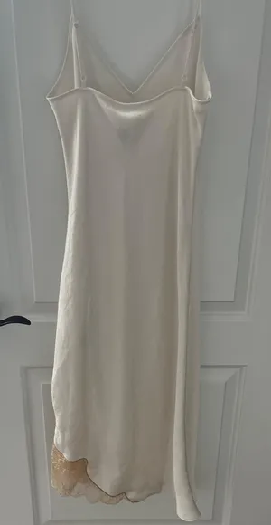 Aritzia Beige silk dress thumbnail 3