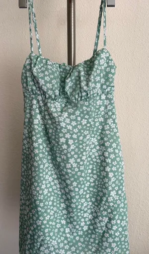 Princess Polly Green floral mini dress with adjustable straps thumbnail 1