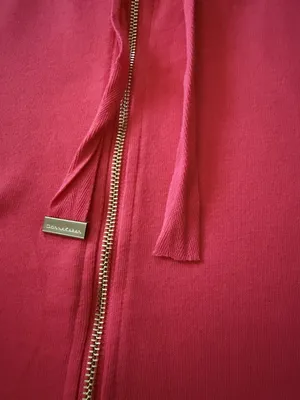 Donna Karan Active Pink Zip Hoodie Bell Sleeves Drawstring Cuffs Women’s M thumbnail 8