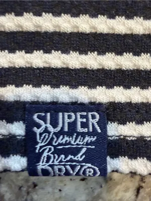 Superdry Navy and White Striped Mini Dress thumbnail 2