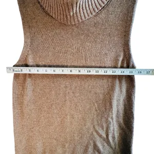 J. Crew Sleeveless Turtleneck Sweater Vest Wool Cotton Brown Shell Tank‎ Top S thumbnail 6