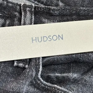 Hudson Nico Mid Rise Straight Inseam Split Black Star Denim‎ Jeans Size 25 NWT thumbnail 9
