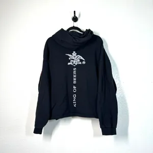 M Budweiser by PacSun King Hoodie Sweatshirt Black King of beers thumbnail 3