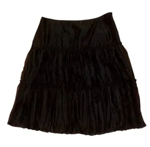 NWT WHBM White House Black Market Black Ruffle Tiered Skirt Bubble Hem 4 Party thumbnail 2