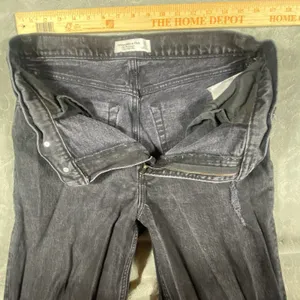 Abercrombie & Fitch 90s Straight Jeans‎ Womens 12/31 Ultra High Rise Rips Fringe thumbnail 11