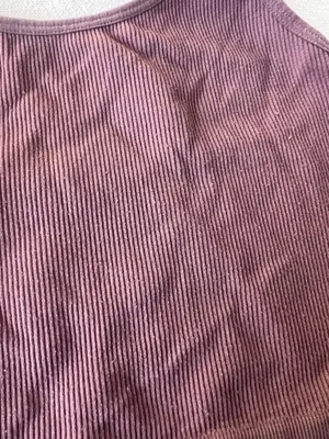 Women’s Purple Ribbed Cropped Tank Top thumbnail 3