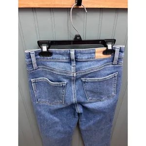 PAIGE Womens Jeans Size 25 Blue Wash Distressed Raw‎ Hem Straight Leg thumbnail 4
