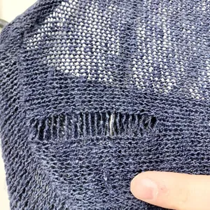 Ann Taylor LOFT‎ Sweater Women Large Blue Open Front Long Sleeve Knit Cardigan thumbnail 10
