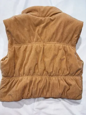 Stoosh Corduroy Puffer Vest Size L Brown thumbnail 2