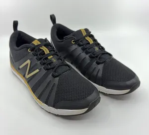 New Balance 811 trainers Color black mesh upper with gold metallic SZ 9 thumbnail 1