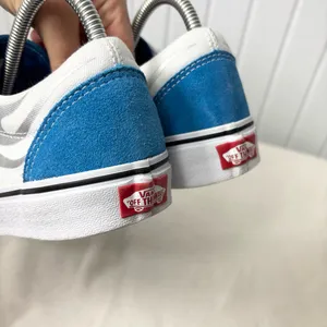 Vans Suede Old skool flame shoes flat Mediterranian‎ Blue Size M 6.5 / W 8 thumbnail 6