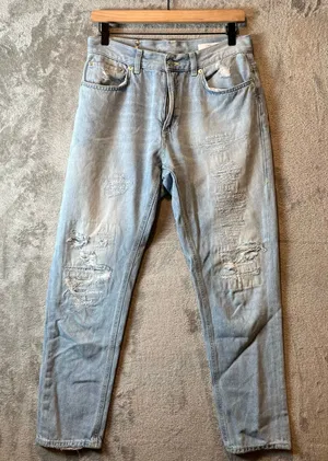 Dondup Distressed Mila Carrot Fit Jeans Light Wash Size 30‎ X 28” thumbnail 1