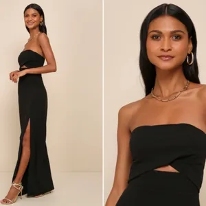 LULU's Prom Wedding Bridesmaid Special Event Modern Chic Sexy Mermaid Maxi Dress thumbnail 2