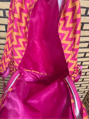 Vera Bradley Orange And Pink Chevron Backpack thumbnail 9