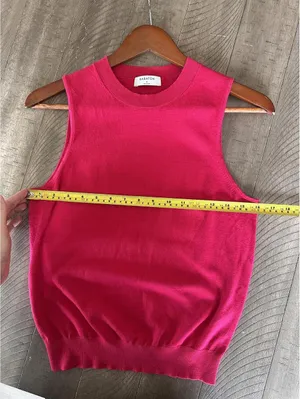 Babaton Aritzia Fushia Hot Pink Sweater Vest Sleeveless Women’s size Small thumbnail 7