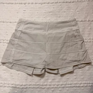 Lululemon Pace Rival Skirt Tall Off White Size 6 W8A84R Tennis Running Skort thumbnail 2
