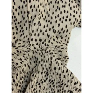 Urban Romantics Womens Long Sleeve Cheetah Print‎ Blouse Size L Smocked Peasant thumbnail 16