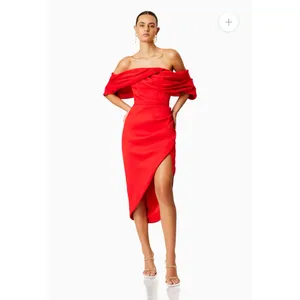 Elliatt March Off-Shoulder Ivory Midi Dress Size‎ Small $265 thumbnail 2