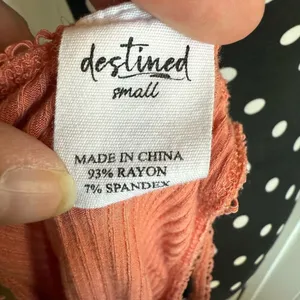 5/$35 Destined Womens Tank Tops 2 Sz S M Peach Light Yellow Ribbed Knit Cropped thumbnail 14