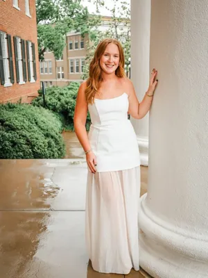 AMANDA UPRICHARD Christy Maxi Dress in Ivory Size Small thumbnail 2
