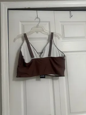 Women's Brown Twist-Front High Waist Bikini Set NWT thumbnail 3