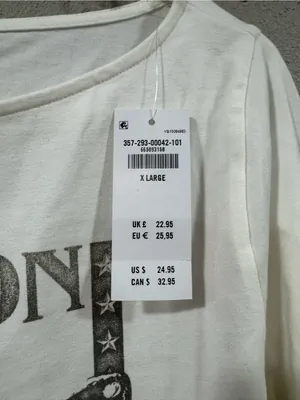 NWT Hollister Slash Neck White Butterfly Graphic Long Sleeve Tee thumbnail 3