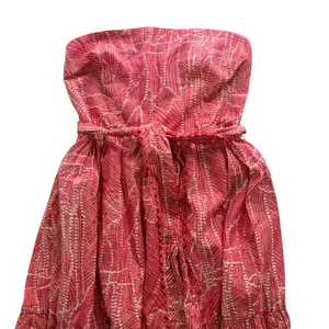 Poupette St. Barth Long Dress Thelma Pink Akoy Shimmer Maxi Small Strapless thumbnail 2