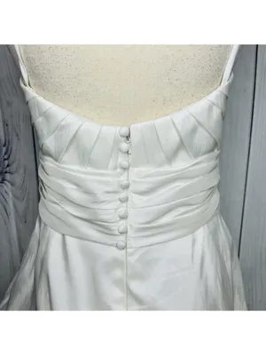 Wtoo Wedding Cotillion Dress Sz 14 Worn Once Pleated Floral Applique Sweetheart thumbnail 10