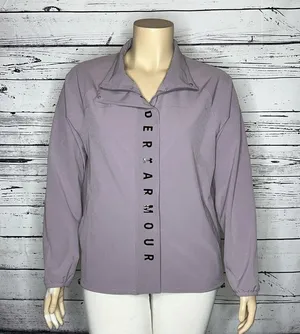Under Armour Size XL Purple Loose Fit Lightweight Recover Woven Active Jacket thumbnail 2