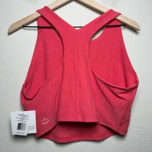 NEW‎ $80 Beyond Yoga Women Refocused Crop Tank Top 1X Pink Racerback Activewear thumbnail 2