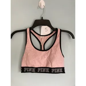 Victoria's Secret PINK Sports Bra Small Pink and Black Activewear Sportswear thumbnail 2